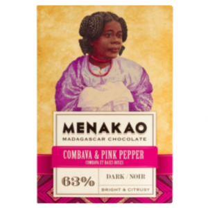 Chocolat noir 63% - Combava et Baies Roses - Menakao
