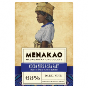 Chocolat noir 63% - Éclats de Fèves et Fleur de Sel marin - Menakao