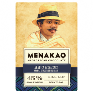 Chocolat au lait 45% - Arabica et fleur de sel Marin - Menakao