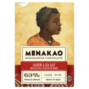 Chocolat noir 63% - Noix de cajou et fleur de Sel marin - Menakao