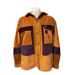 Veste en velours côtelé unisexe - Caramel/Violet