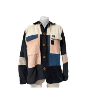 Veste en velours côtelé unisexe - Rose/Bleu/Crème