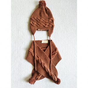 Ensemble bonnet-écharpe en laine pour enfant